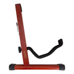 Fretz 'Woodie 5' Wooden Folding A-Frame Acoustic and Electric Guitar Stand - Red Stain-Woodie-Infinite Music