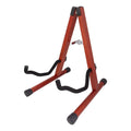 Fretz 'Woodie 5' Wooden Folding A-Frame Acoustic and Electric Guitar Stand - Red Stain-Woodie-Infinite Music