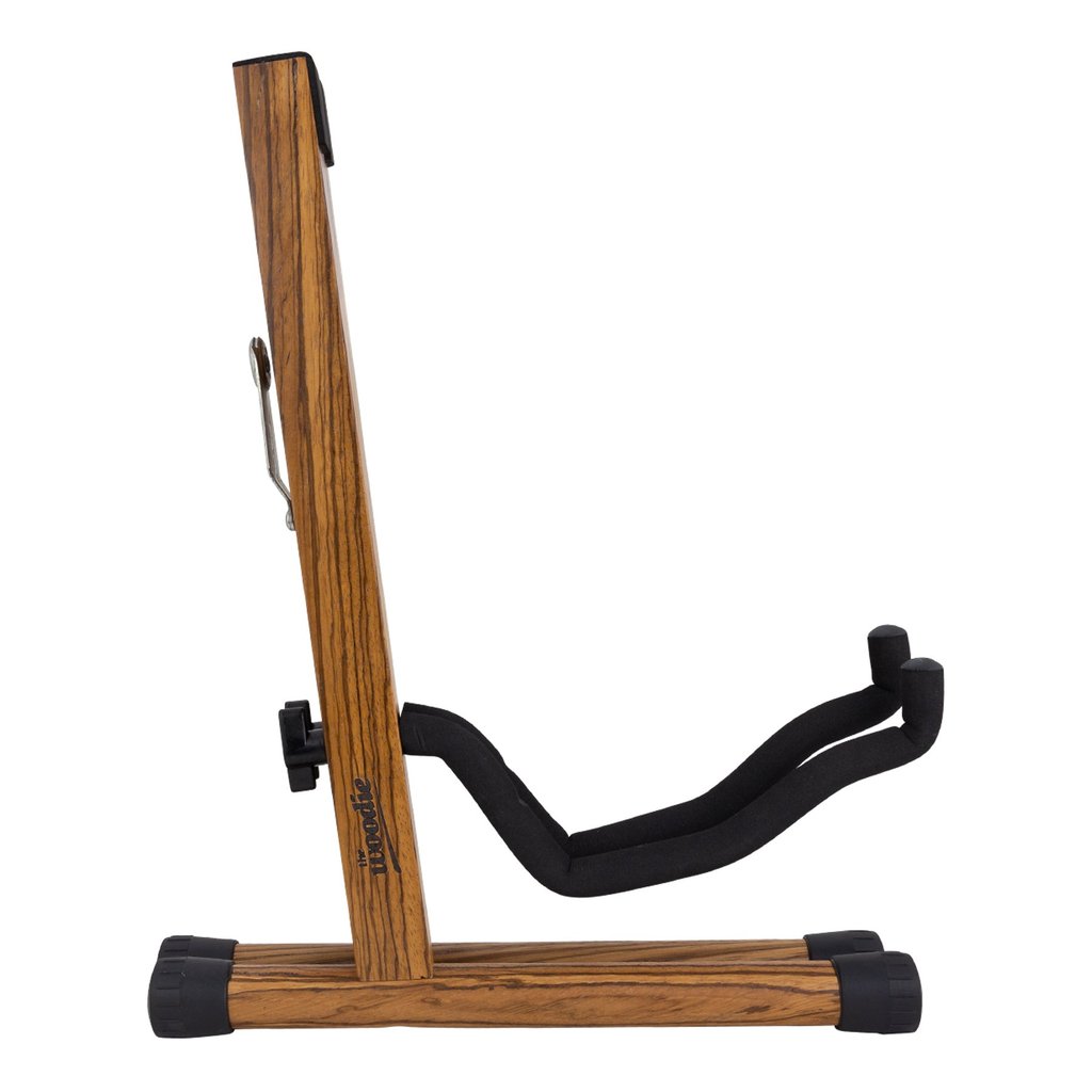 Fretz 'Woodie 5' Wooden Folding A-Frame Acoustic and Electric Guitar Stand - Zebrawood-Woodie-Infinite Music