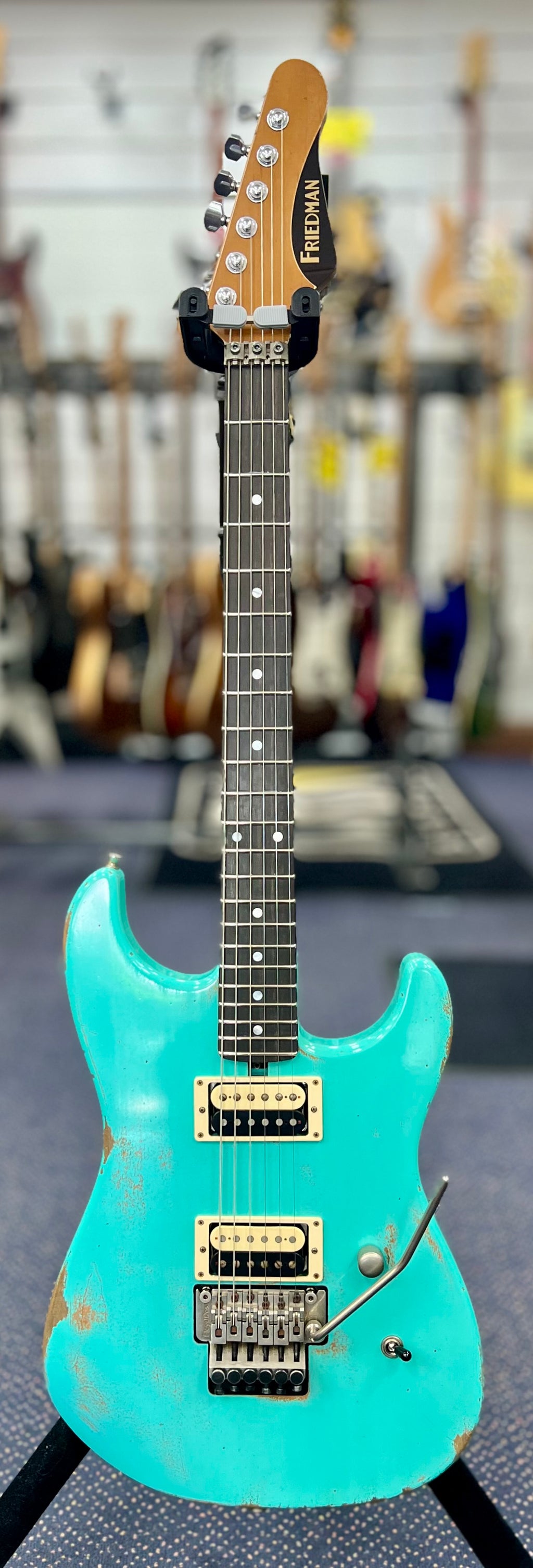 Friedman Cali HH FR - Ebony FB - Sea Foam Green Medium Aged Relic W/ Hardcase-Friedman-Infinite Music