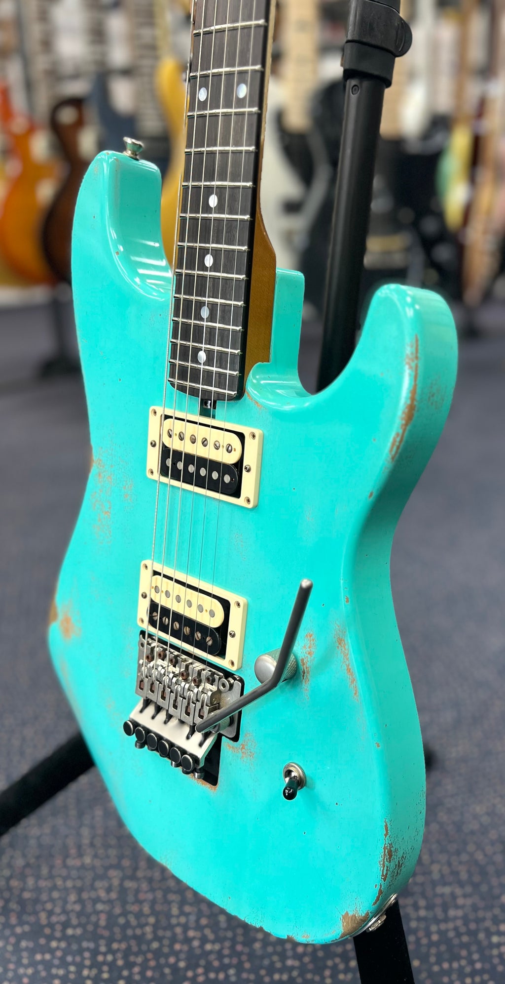 Friedman Cali HH FR - Ebony FB - Sea Foam Green Medium Aged Relic W/ Hardcase-Friedman-Infinite Music