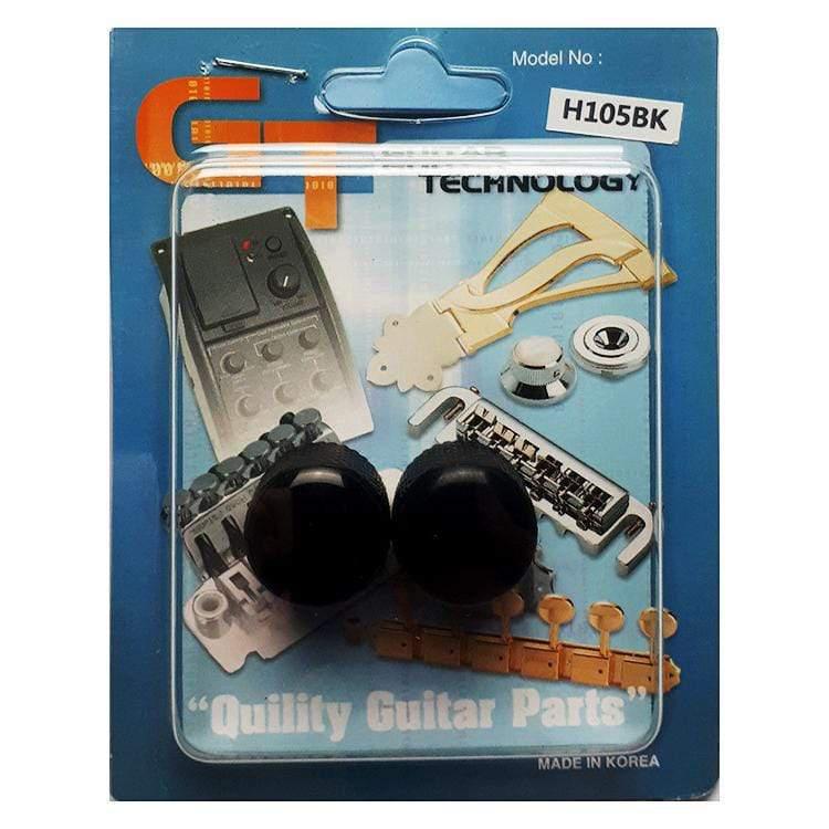 GT Metal Knurled Dome Knobs Black Finish-GT-Infinite Music