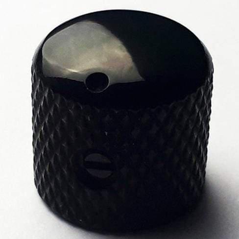 GT Metal Knurled Dome Knobs with Marker in Black Finish-GT-Infinite Music