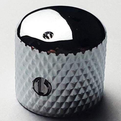 GT Metal Knurled Dome Knobs with Marker in Chrome Finish - Pack of 2-GT-Infinite Music