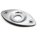 GT Oval Metal Jack Plate with Recessed Jack Input in Chrome Finish-GT-Infinite Music