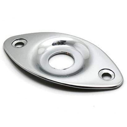 GT Oval Metal Jack Plate with Recessed Jack Input in Chrome Finish-GT-Infinite Music