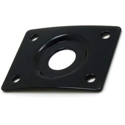 GT Rectangular Metal Jack Plate with Recessed Jack Input in Black Finish-GT-Infinite Music