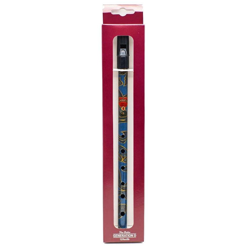Generation Boho Designer English Tin Penny Whistle in Bohemian Blue - Key of D-Generation Music-Infinite Music