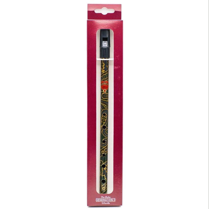 Generation Boho Designer English Tin Penny Whistle in Kerouac Black - D-Generation Music-Infinite Music