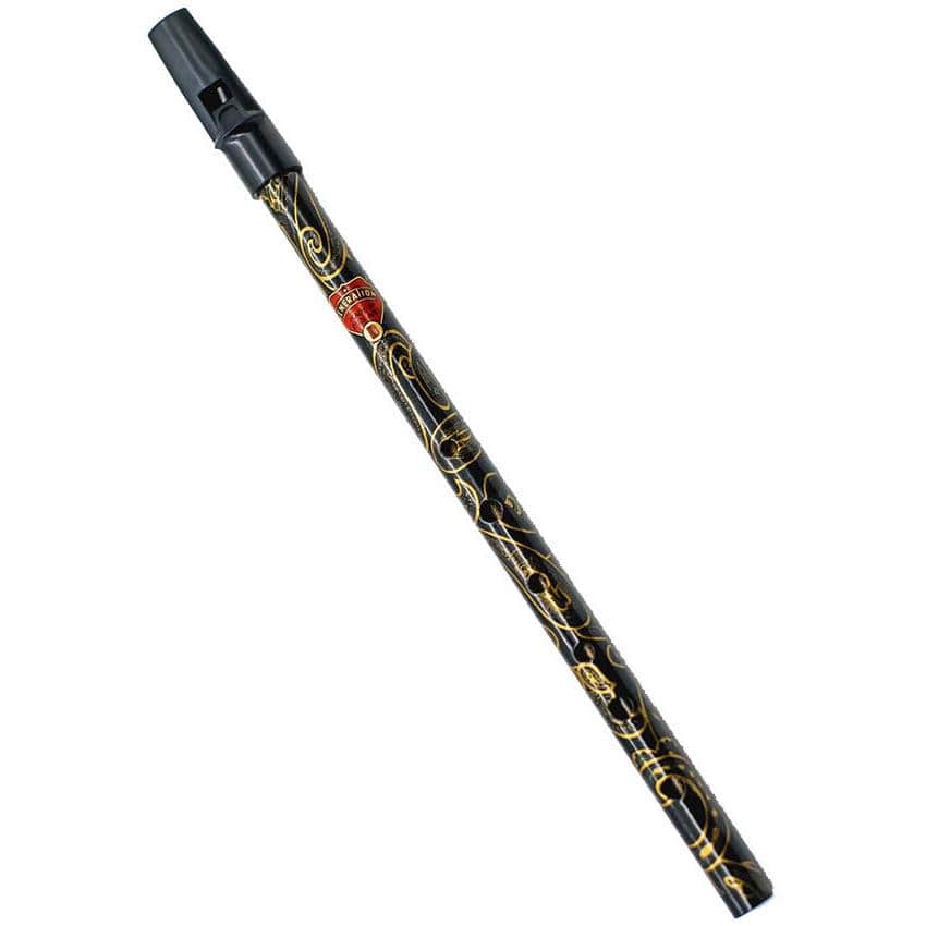 Generation Boho Designer English Tin Penny Whistle in Kerouac Black - D-Generation Music-Infinite Music