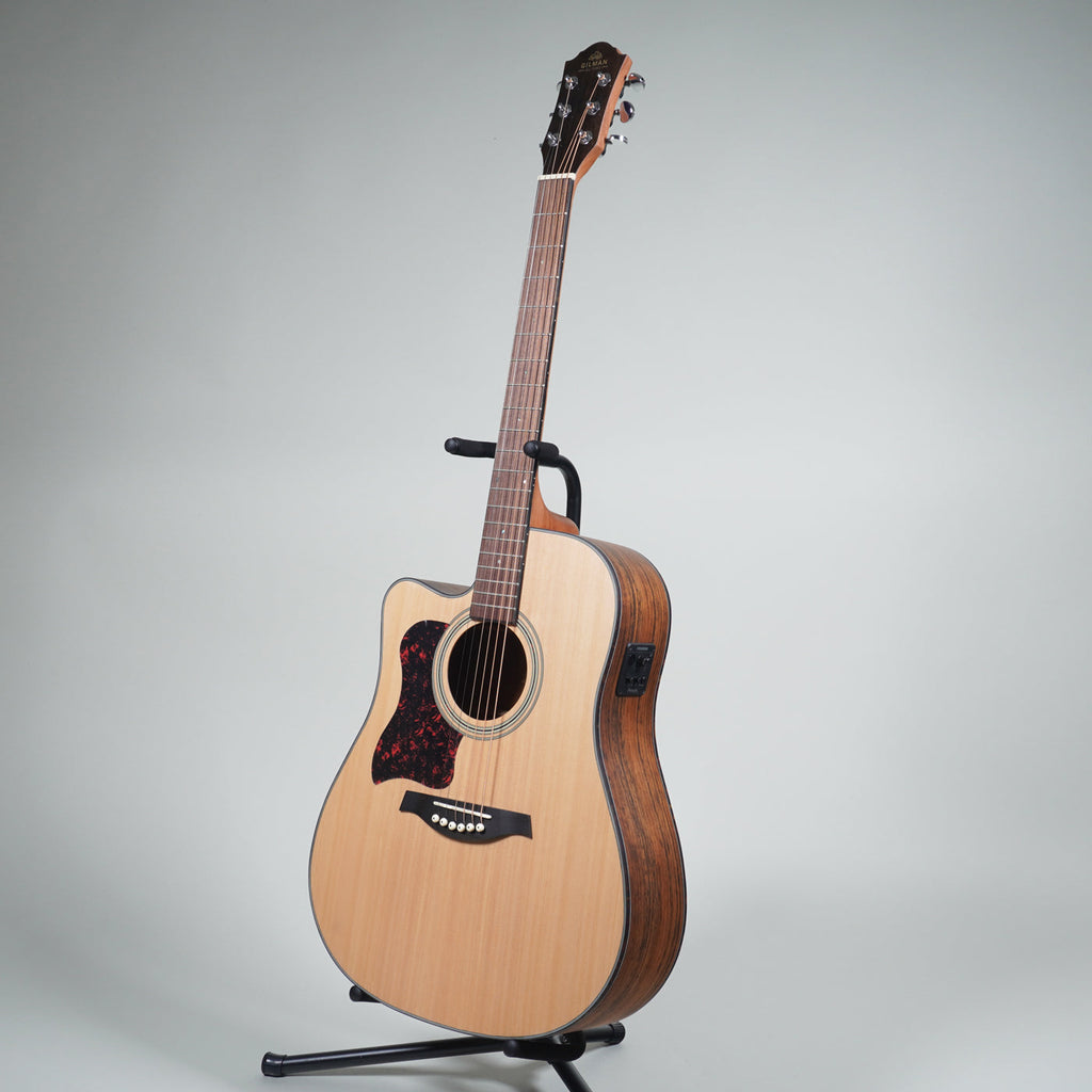Gilman Guitars 50 Series Left Hand Acoustic Electric Guitar - Natural Satin-Gilman Guitars-Infinite Music