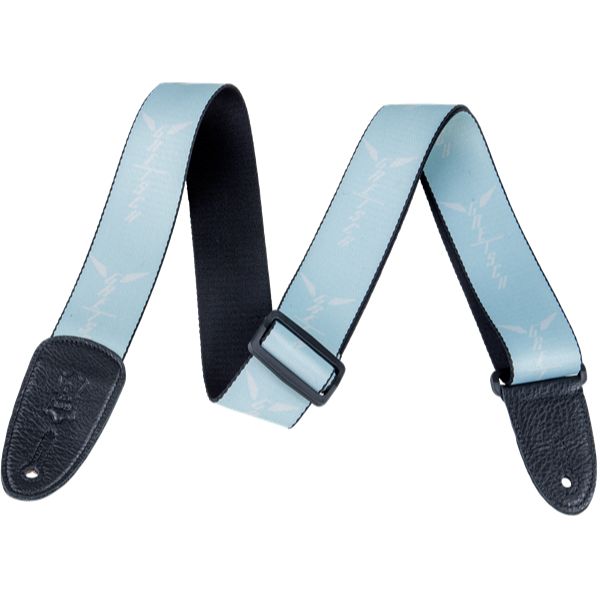 Gretsch Wing Logo Pattern Guitar Strap - Seafoam with White Logos-Gretsch-Infinite Music
