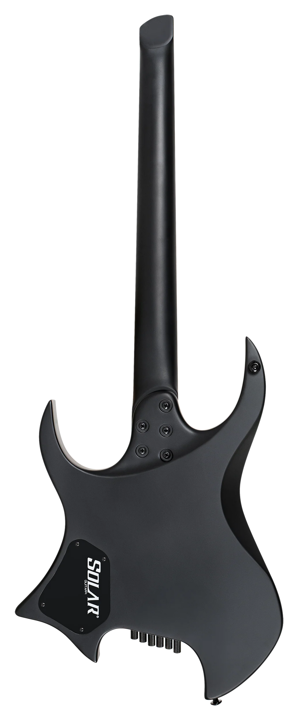 Solar H2.6C Headless Electric Guitar - Carbon Black W/-Gig Bag inc.