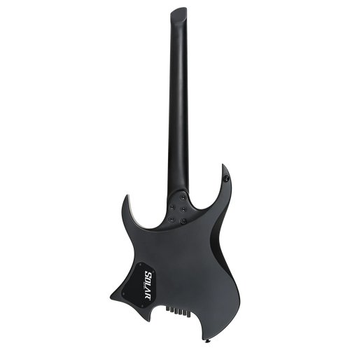 Solar H2.6C Headless Electric Guitar - Carbon Black W/-Gig Bag inc.