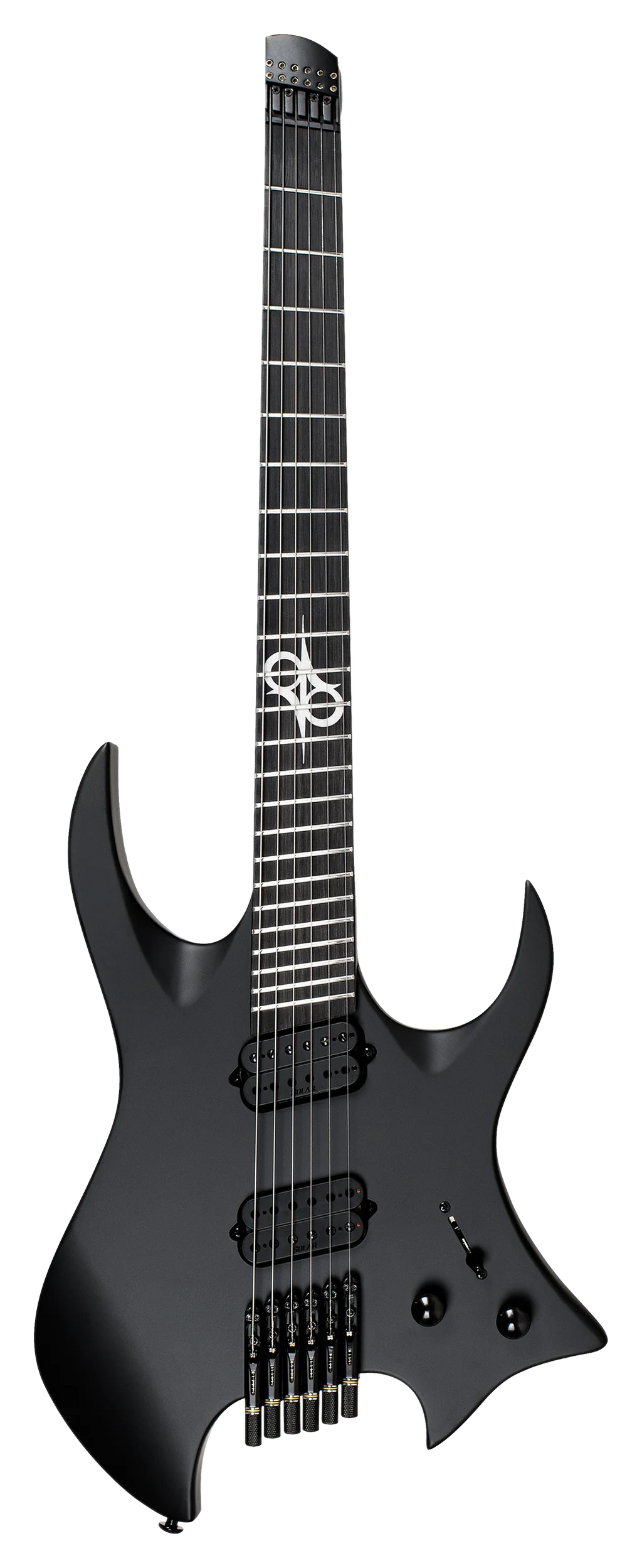 Solar H2.6C Headless Electric Guitar - Carbon Black W/-Gig Bag inc.