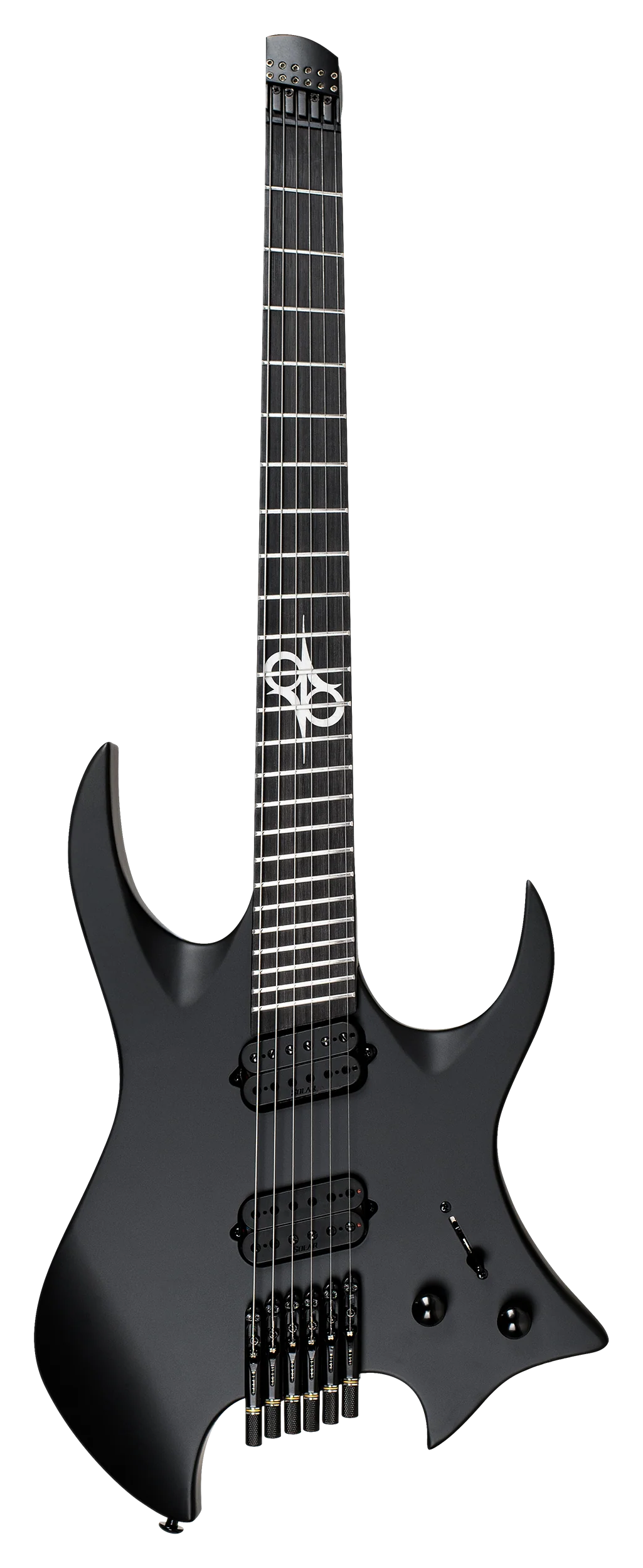 Solar H2.6C Headless Electric Guitar - Carbon Black W/-Gig Bag inc.