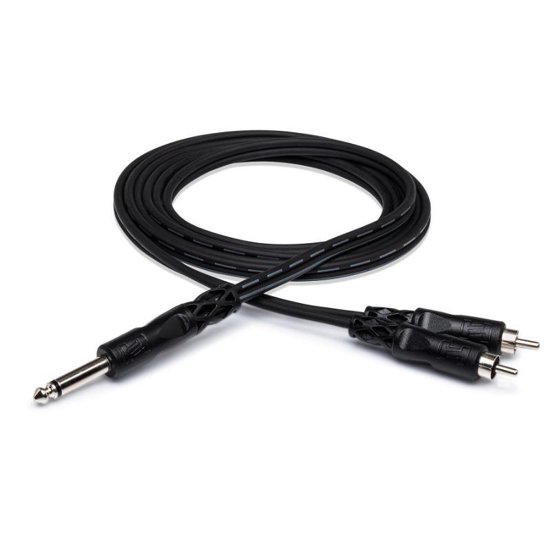 Hosa CYR-102 1/4" TS to Dual RCA Y-Cable-Hosa Technology-Infinite Music