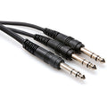 Hosa Technolgy CYS-103 1/4" TRS Male to Dual 1/4" TRS Male Y Cable-Hosa Technology-Infinite Music