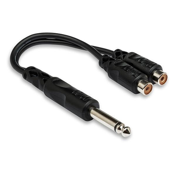 Hosa Technology 1/4 in TS to Dual RCAF Y Cable-Hosa Technology-Infinite Music