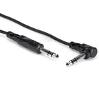 Hosa Technology CSS-110R 1/4" TRS to Right-Angle 1/4" TRS Balanced Interconnect Cable-Hosa Technology-Infinite Music
