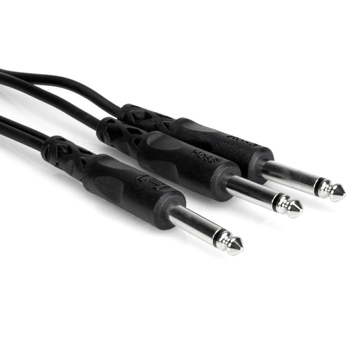 Hosa Technology CYP-103 1/4" TS to Dual 1/4" TS Y-Cable-Hosa Technology-Infinite Music