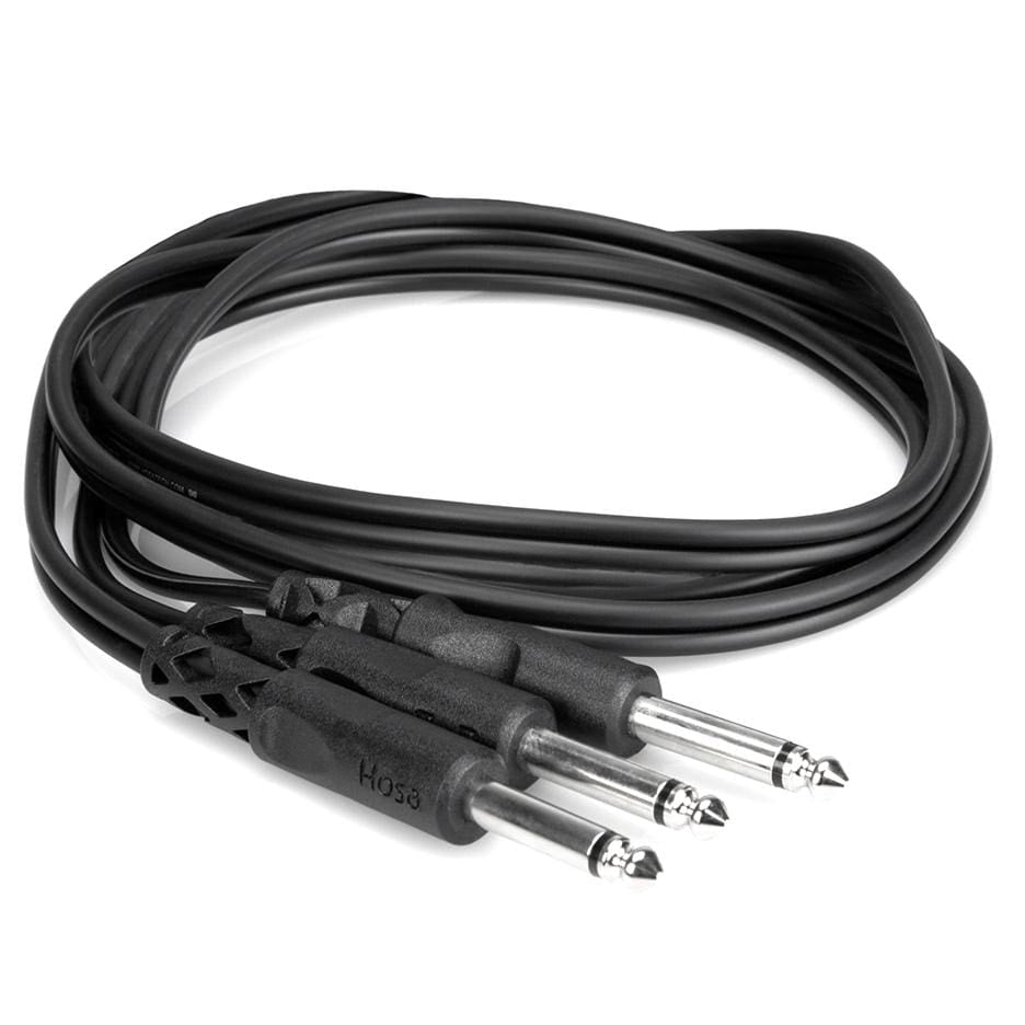 Hosa Technology CYP-103 1/4" TS to Dual 1/4" TS Y-Cable-Hosa Technology-Infinite Music