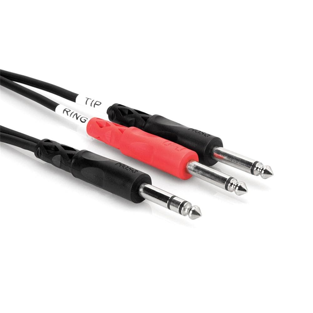 Hosa Technology STP-203 1/4" TRS to Dual 1/4" TS Insert Cable-Hosa Technology-Infinite Music