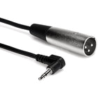 Hosa Technology XVM-110M Right-angle 3.5 mm TRS to XLR3M Microphone Cable-Hosa Technology-Infinite Music