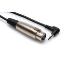 Hosa Technology XVM-305F XLR3F to Right-angle 3.5 mm TS Microphone Cable-Hosa Technology-Infinite Music