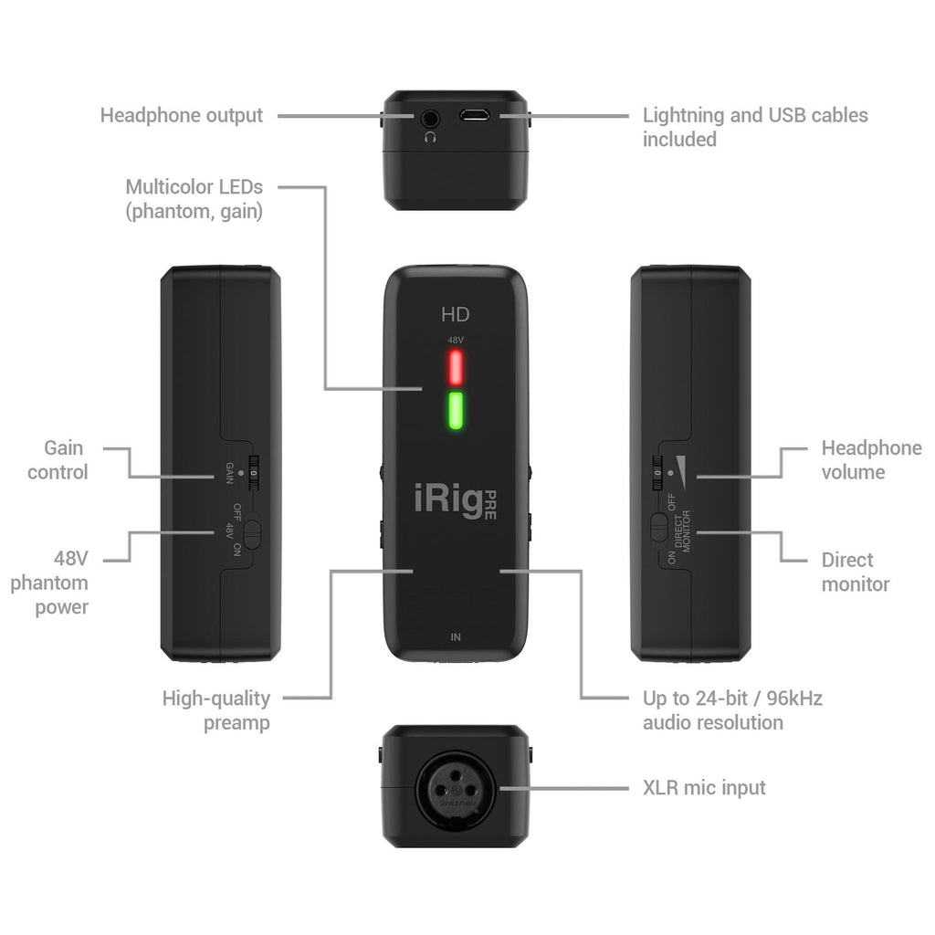 IK Multimedia iRig Pre HD Digital Microphone Interface-IK Multimedia-Infinite Music