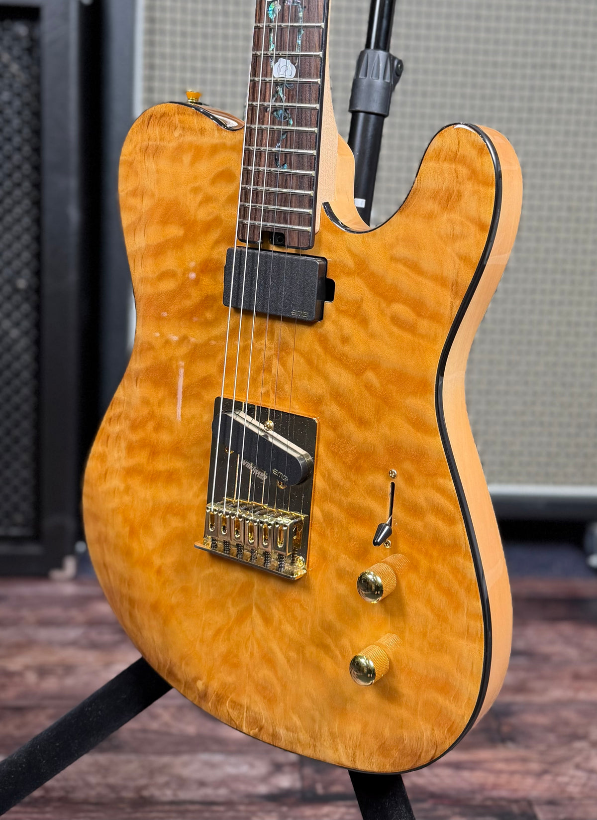 Aria Pro II TEG-780N Japan LTD Model  Electric Guitar- Quilted Maple W/- Deluxe Gig Bag ( Pre Owned )