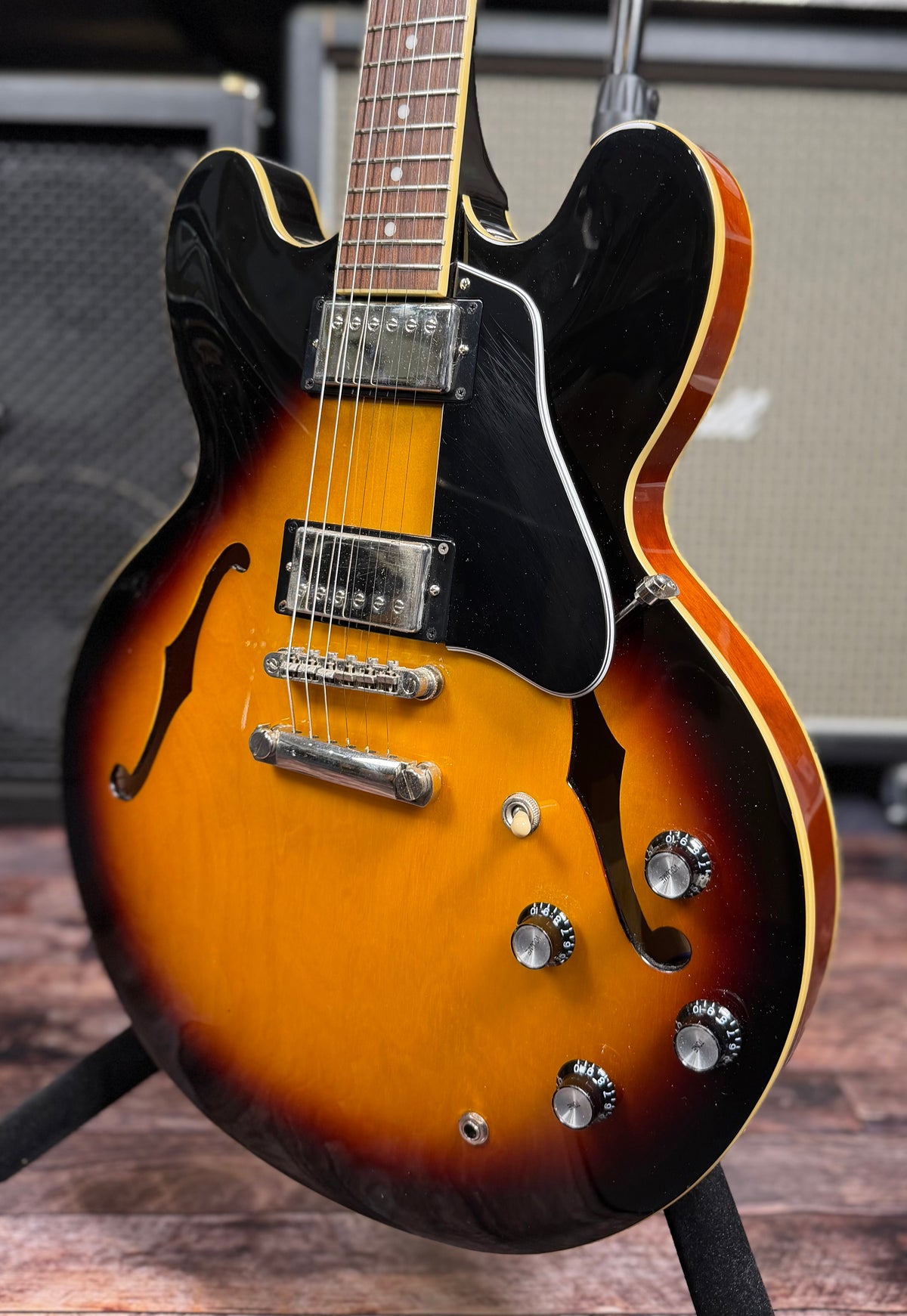 Epiphone ES-335 IG Electric Guitar Semi-Hollow- Vintage Sunburst  W/- Gig Bag (Pre Owned)
