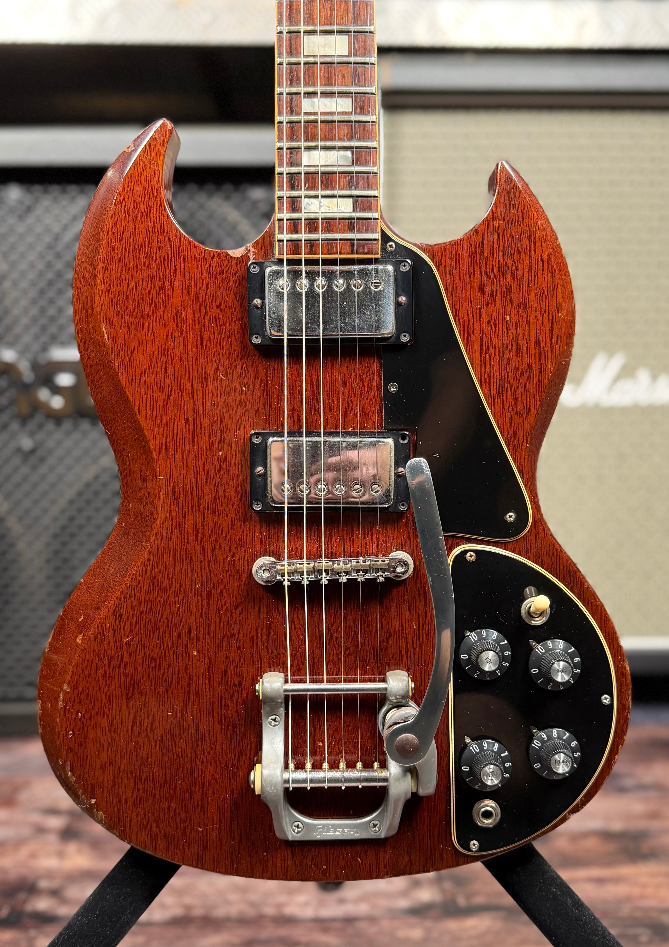 1971 Gibson SG Deluxe Electric Guitar- Cherry (Faded) W/- Original Hardcase ( Pre Owned- Vintage)