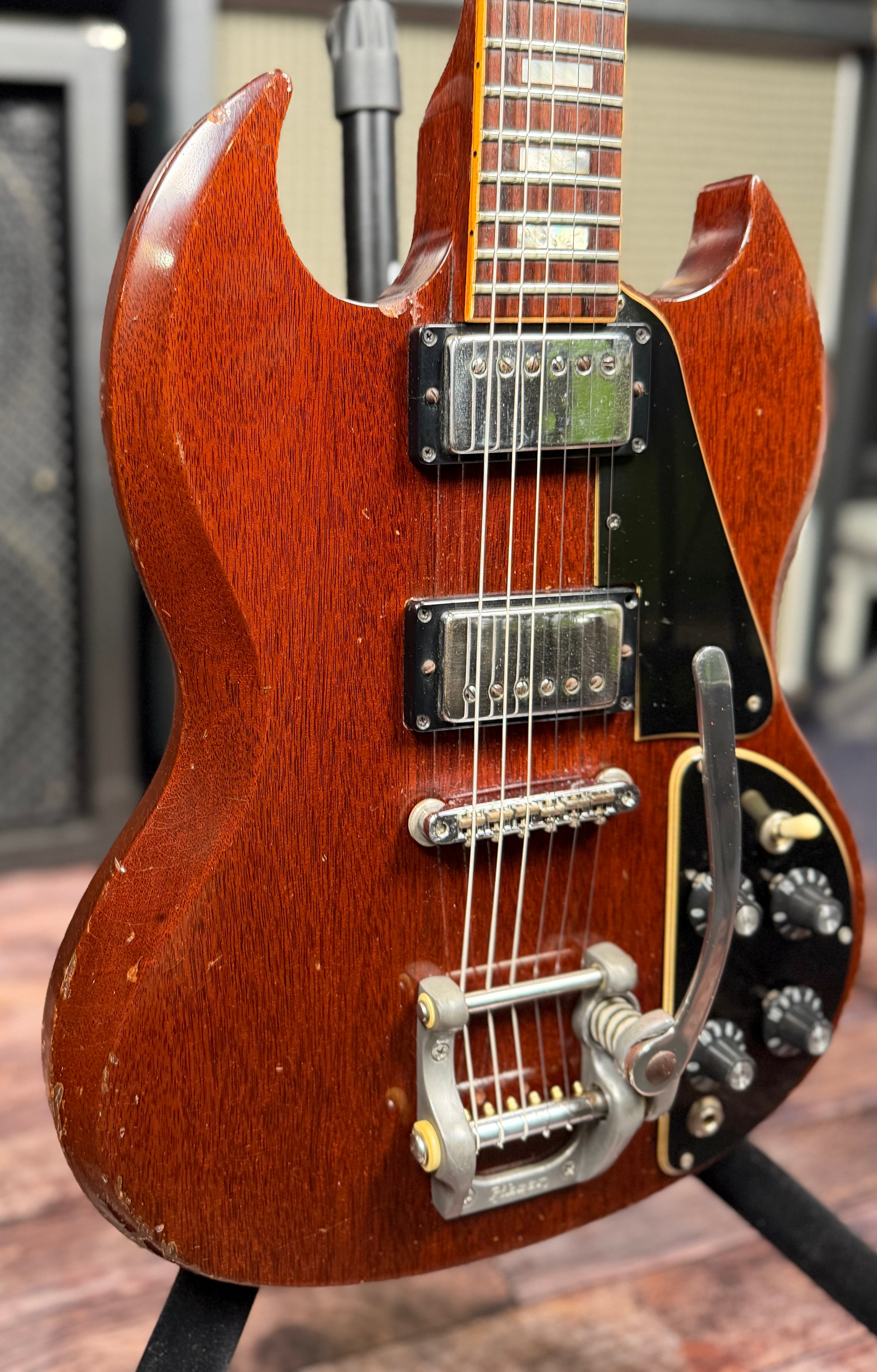 1971 Gibson SG Deluxe Electric Guitar- Cherry (Faded) W/- Original Hardcase ( Pre Owned- Vintage)