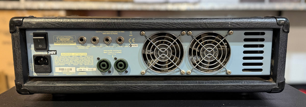 2012 Ashdown ABM 500 EVO-III - 575 WATT BASS AMP HEAD W/COMPRESSOR ABM500H ( Pre Owned)
