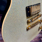 2000 Gibson Les Paul Standard Limited Edition Millennium – White Diamond Sparkle W/ Hardcase, Gold HW mod, etc . ( Pre Owned )