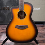 Cole Clark CCSAN1EC-LH-SMAH-SUN -LEFT HAND- Studio GA Acoustic Guitar - Spruce / Mahogany -SUNBURST W/- Deluxe Gig Bag