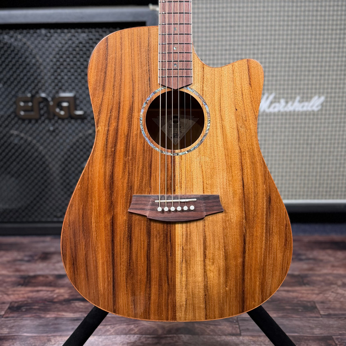 Cole Clark CCSFL1EC-BLBL Studio Dreadnought Acoustic Electric Guitar - Blackwood W/ Deluxe Gig Bag