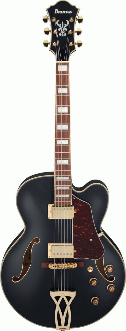 Ibanez AF75G BKF Artcore Traditional Hollow Body Electric Guitar - Black Flat-Ibanez-Infinite Music