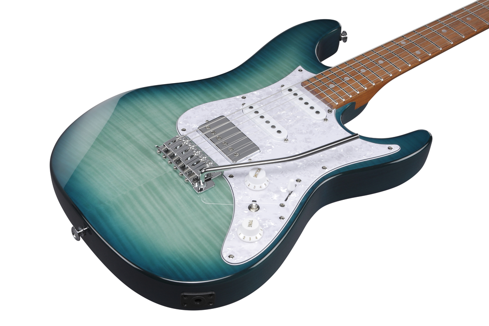 Ibanez AZ22S1F TXB Flame Top Electric Guitar - Transparent Turquoise Burst-Ibanez-Infinite Music