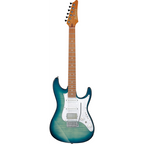 Ibanez AZ22S1F TXB Flame Top Electric Guitar - Transparent Turquoise Burst-Ibanez-Infinite Music