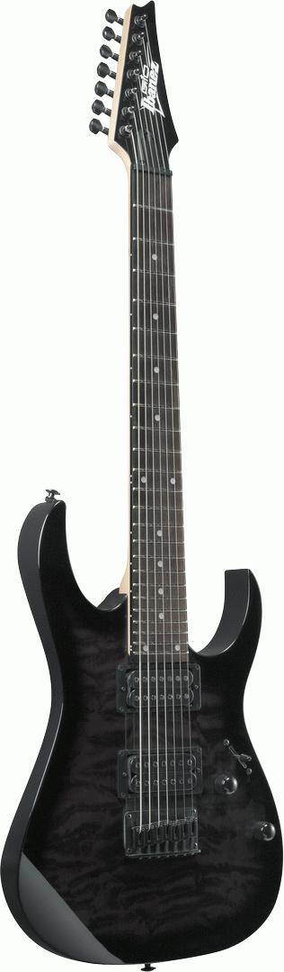 Ibanez RG7221QA TKS 7 String Electric Guitar - Trans Black Sunburst-Ibanez-Infinite Music