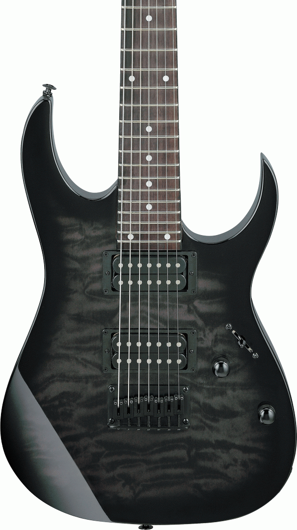 Ibanez RG7221QA TKS 7 String Electric Guitar - Trans Black Sunburst-Ibanez-Infinite Music