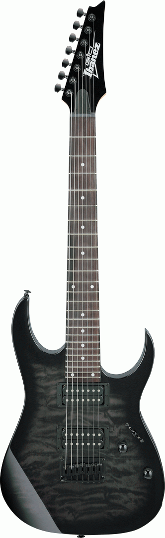 Ibanez RG7221QA TKS 7 String Electric Guitar - Trans Black Sunburst-Ibanez-Infinite Music