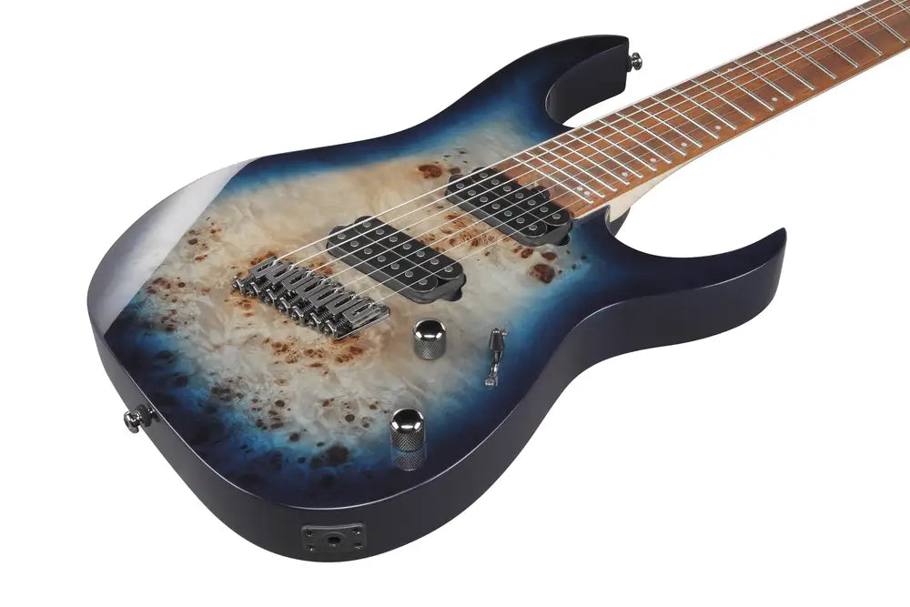 Ibanez RGMS7PB 7 String Multi Scale Electric Guitar - Cosmic Blue Star Burst-Ibanez-Infinite Music