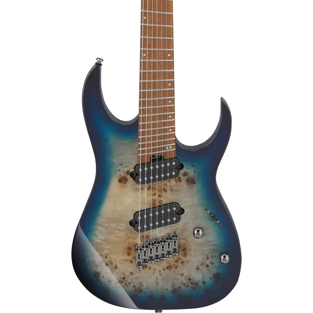 Ibanez RGMS7PB 7 String Multi Scale Electric Guitar - Cosmic Blue Star Burst-Ibanez-Infinite Music