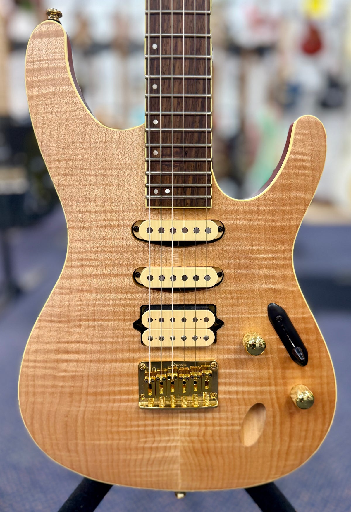 Ibanez S Series SEW761FM Flame Maple Electric Guitar - Natural (Pre Owned)-Ibanez-Infinite Music