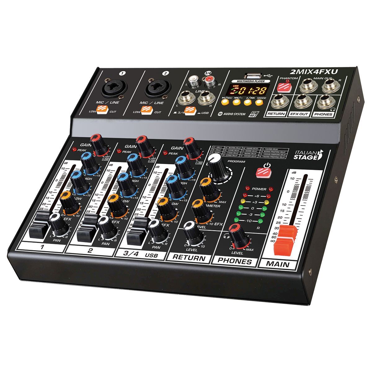 Italian Stage 2MIX4FXU 4-Channel Stereo Mixer-Italian Stage-Infinite Music
