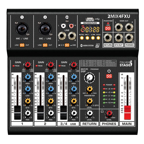 Italian Stage 2MIX4FXU 4-Channel Stereo Mixer-Italian Stage-Infinite Music