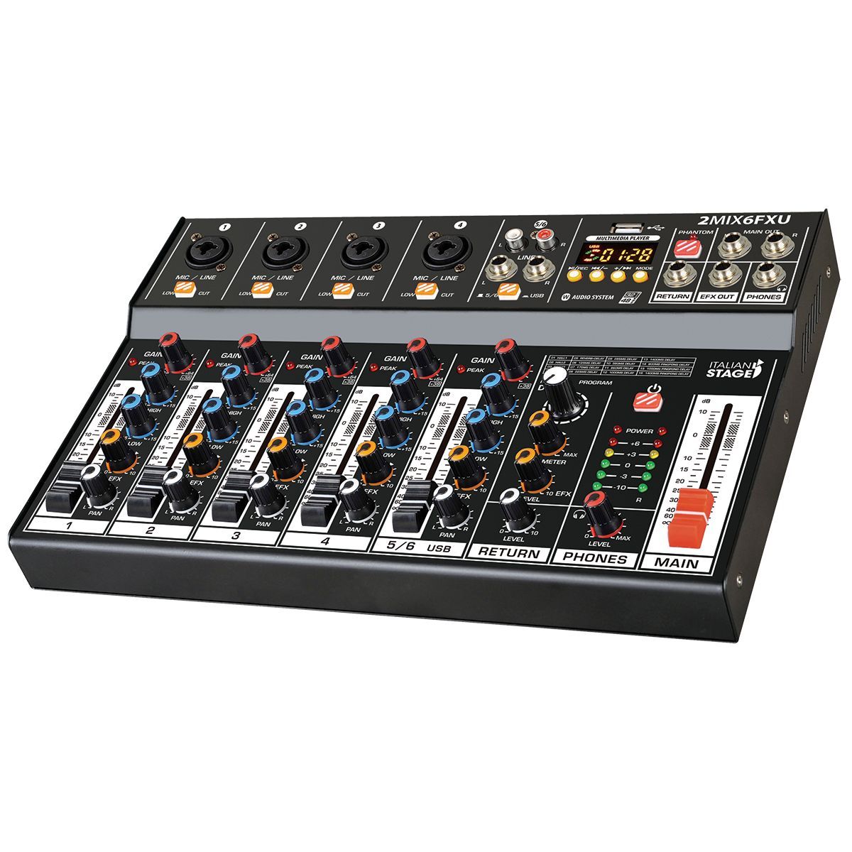Italian Stage 2MIX6FXU 6-Channel Stereo Mixer-Italian Stage-Infinite Music